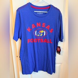 NWT Colosseum Men’s Kansas Football Blue Graphic Tee Size large